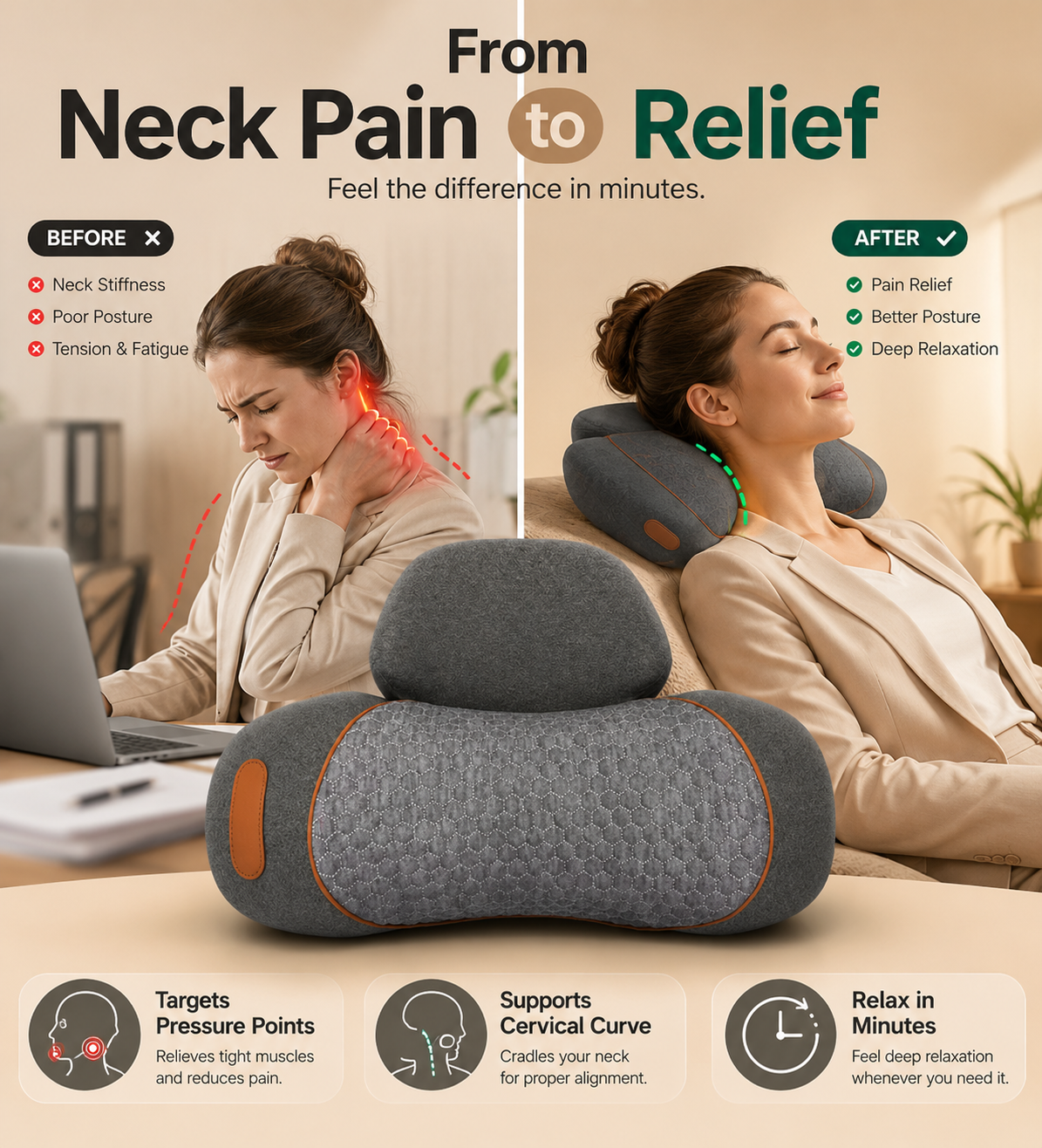 Neck pillow massager by Mahra