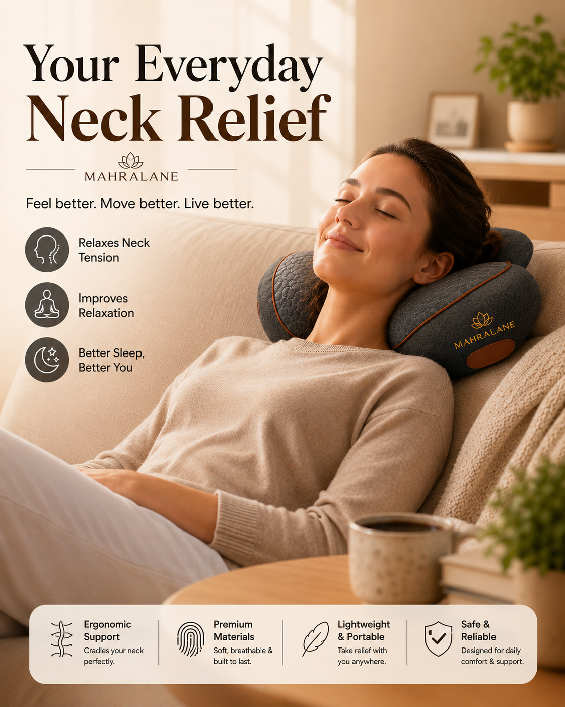 Neck pillow massager by Mahra