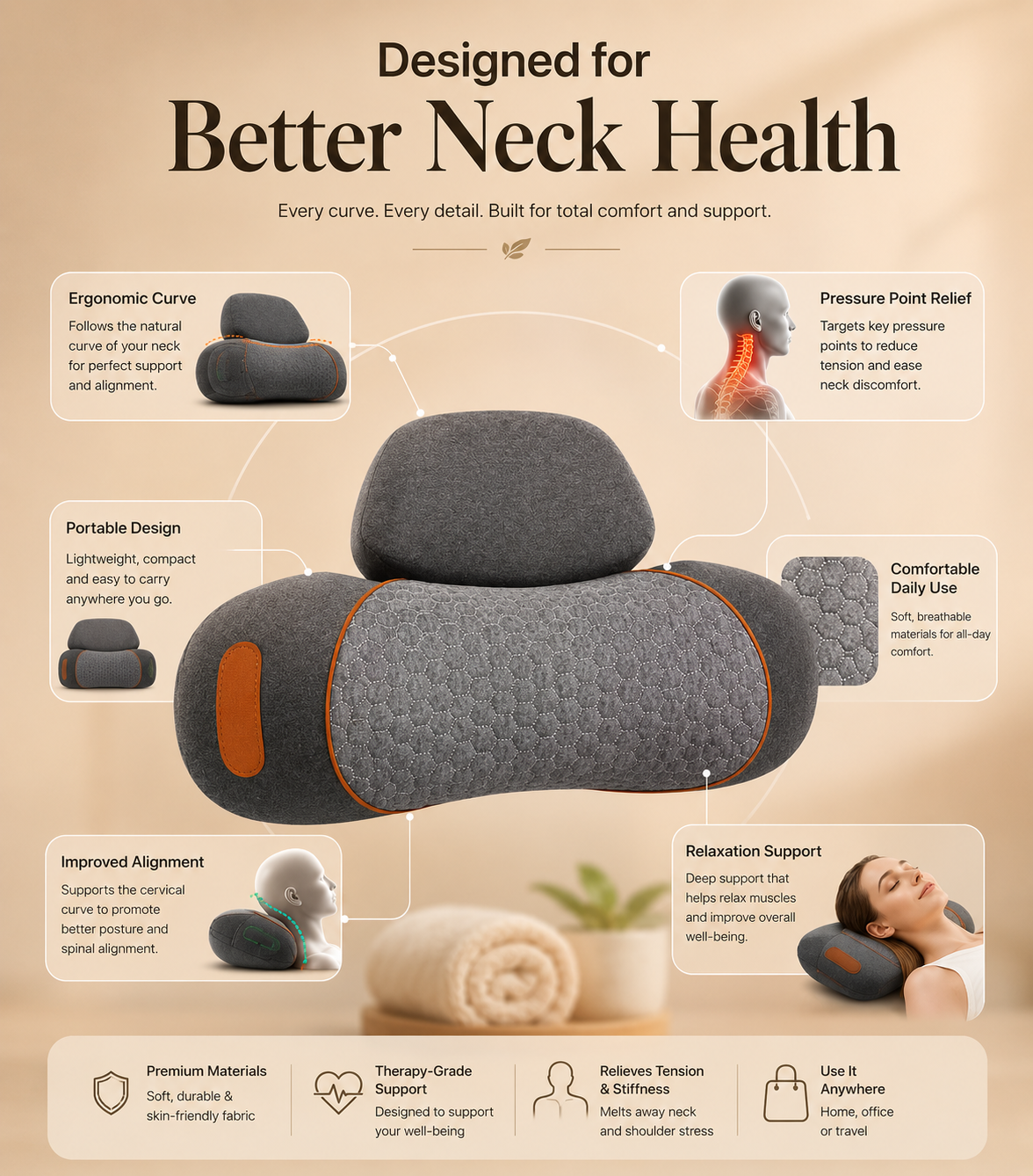Neck pillow massager by Mahra