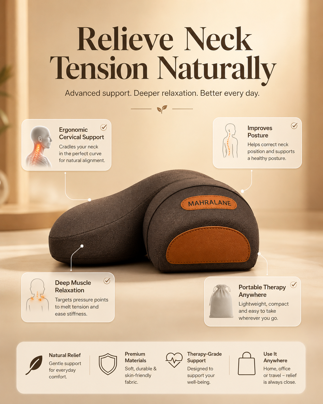 Neck pillow massager by Mahra